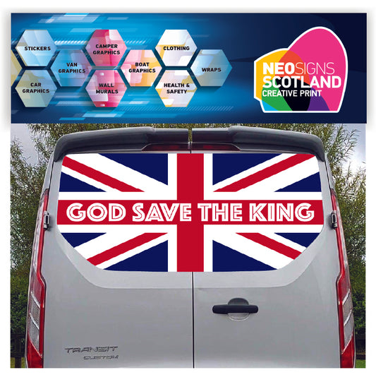 FORDT028 UK Flag Tailgate wrap for Ford Transit Custom
