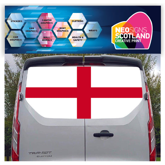 FORDT029 England Tailgate wrap for Ford Transit Custom