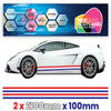 FR2.1/100x2 French Side Stripe 2100mm x 100mm for Porsche