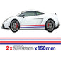 FR2.1/150x2 French Side Stripe 2100mm x 150mm for Porsche
