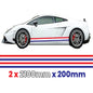 FR2.1/200x2 French Side Stripe 2100mm x 200mm for Porsche
