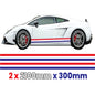 FR2.1/300x2 French Side Stripe 2100mm x 300mm for Porsche