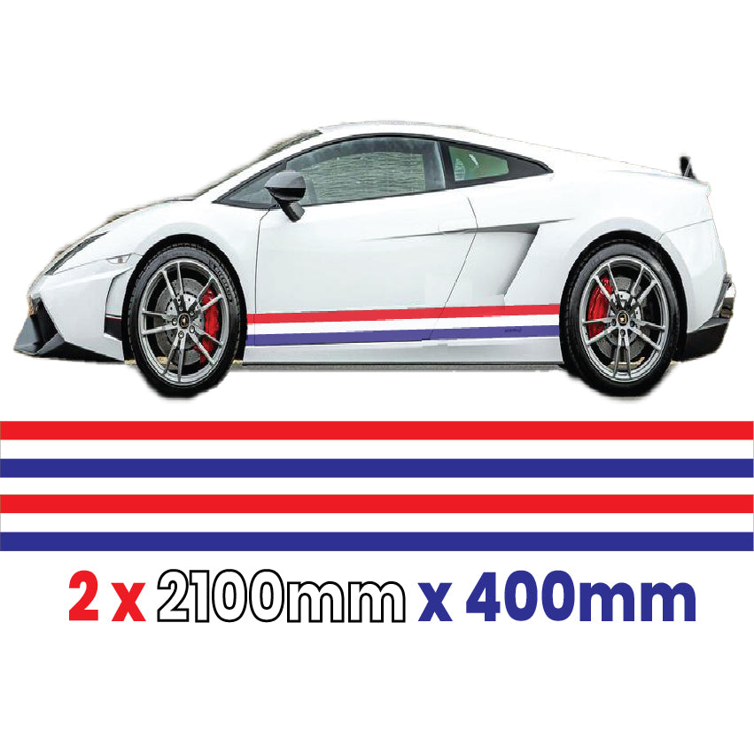 FR2.1/400x2 French Side Stripe 2100mm x 400mm for Porsche