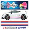 FR2.1/500x2 French Side Stripe 2100mm x 500mm for Porsche