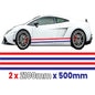 FR2.1/500x2 French Side Stripe 2100mm x 500mm for Porsche