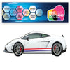 FR2.1 French Racing Side stripe 2x2.1m (2100mm) Long laminated for Renault Peugeot Citroen sticker graphics various widths available