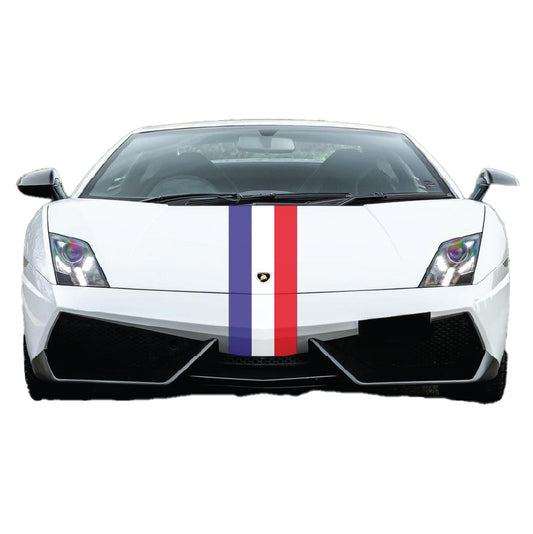 FR1.1 French Racing Bonnet stripe 1.1m (1100mm) Long laminated for Renault Peugeot Citroen sticker graphics various widths available