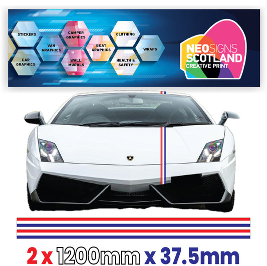 FRPIN37.5 French Pin Stripes 1200mm X 37.5mm for Porsche