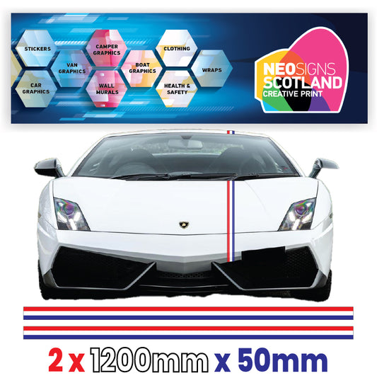 FRPIN50 French Pin Stripes 1200mm X 50mm for Porsche
