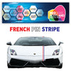FRP French Racing Pin Stripes 1.2m (1200mm) Long laminated for Renault Peugeot Citroen sticker graphics various widths available