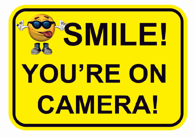 FS46-51 Smile You're on Camera Stickers A4 & A5