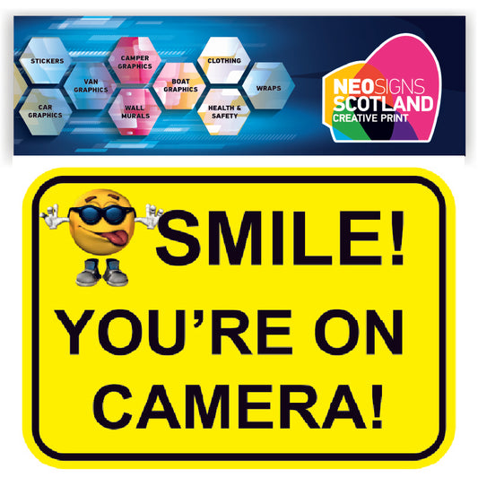 FS46A4 Smile You're on Camera Stickers 297mm x 210mm