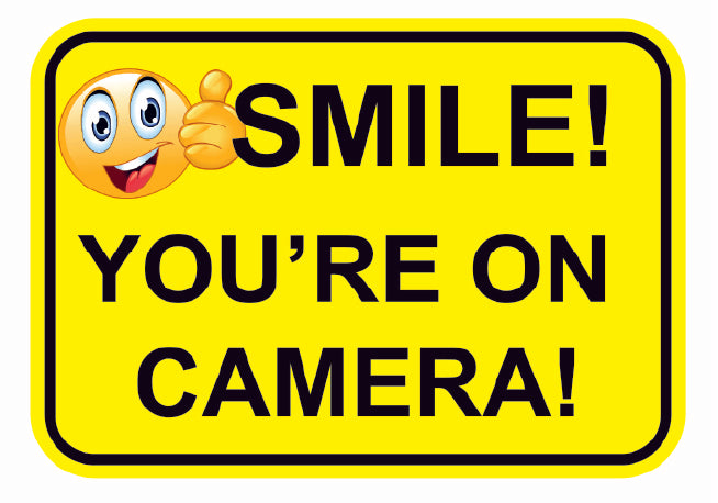 FS46-51 Smile You're on Camera Stickers A4 & A5