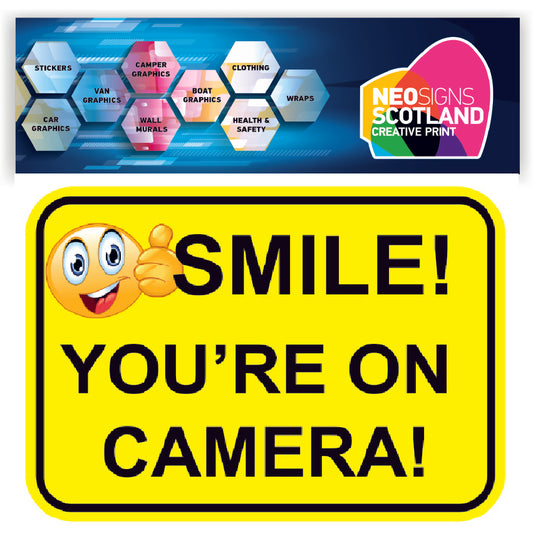 FS47A4 Smile You're on Camera Stickers 297mm x 210mm