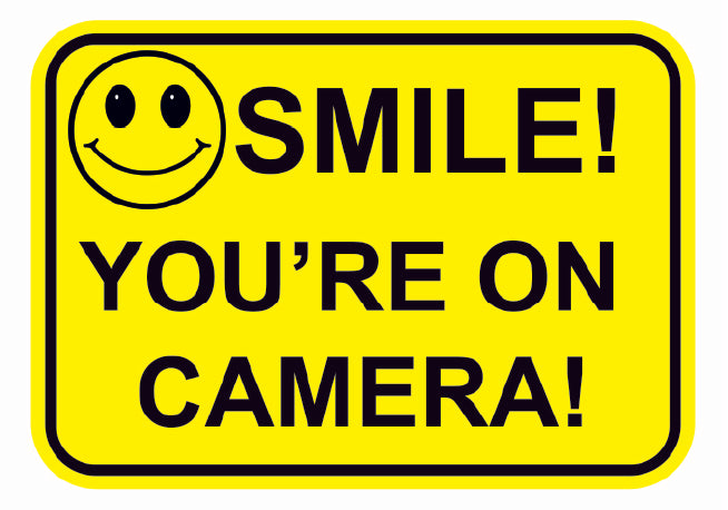 Smile You're on Camera Stickers 297mm x 210mm FS48A4