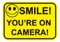 Smile You're on Camera Stickers 297mm x 210mm FS48A4