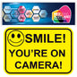 FS48A5 Smile You're on Camera Stickers 210mm X 148mm