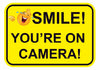Smile You're on Camera Stickers 210mm X 148mm FS49A5