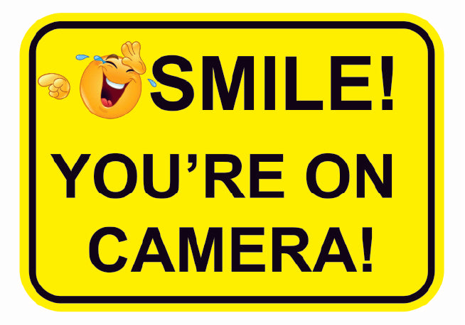 FS46-51 Smile You're on Camera Stickers A4 & A5