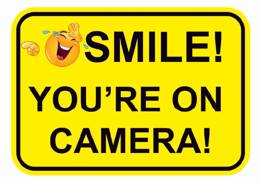 Smile You're on Camera Stickers 297mm x 210mm FS49A4