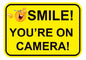 Smile You're on Camera Stickers 210mm X 148mm FS49A5