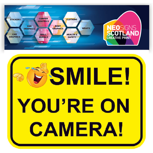 FS49A4 Smile You're on Camera Stickers 297mm x 210mm