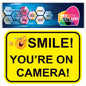 FS49A5 Smile You're on Camera Stickers 210mm X 148mm