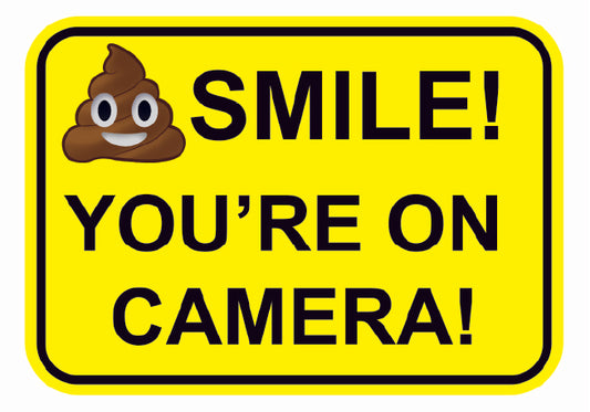 Smile You're on Camera Stickers 297mm x 210mm FS50A4