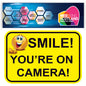 FS51A5 Smile You're on Camera Stickers 210mm X 148mm