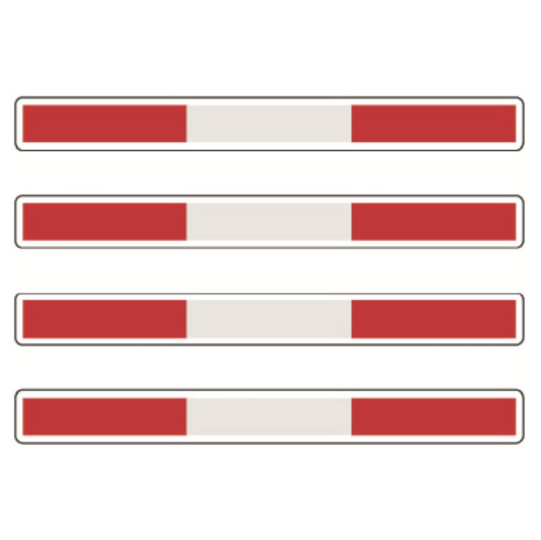 Long Flags Stickers 124mm x 14mm Choice of 14 FSS01-14