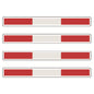 Long Flags Stickers 124mm x 14mm Choice of 14 FSS01-14