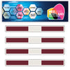 FSS11 Latvia Long Flags Stickers 124mm x 14mm