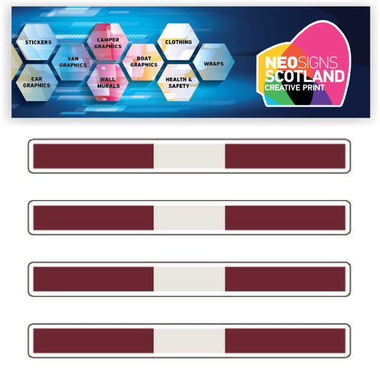 FSS11 Latvia Long Flags Stickers 124mm x 14mm