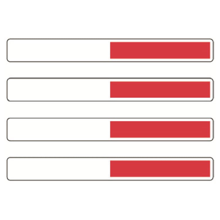 Long Flags Stickers 124mm x 14mm Choice of 14 FSS01-14