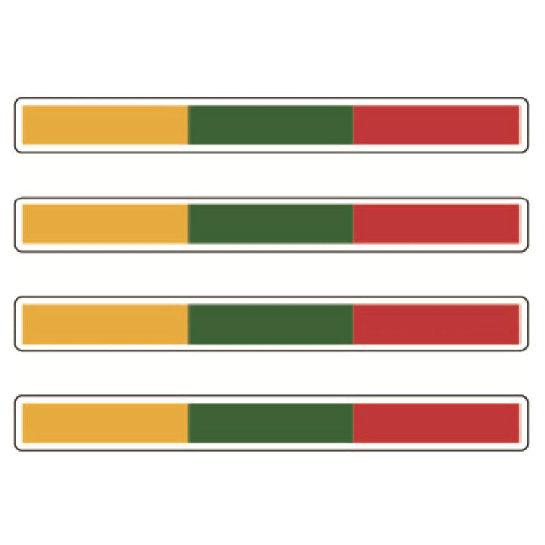 Long Flags Stickers 124mm x 14mm Choice of 14 FSS01-14
