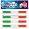 FSS01 Italy Long Flags Stickers 124mm x 14mm