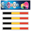 FSS02 Belgium Long Flags Stickers 124mm x 14mm