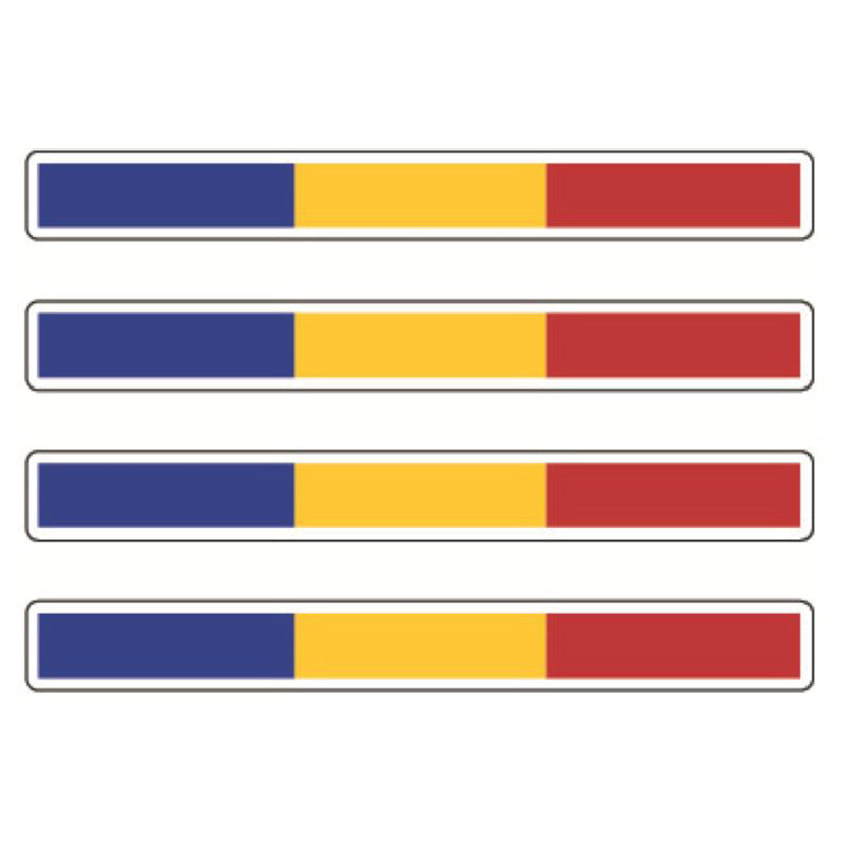 Long Flags Stickers 124mm x 14mm Choice of 14 FSS01-14