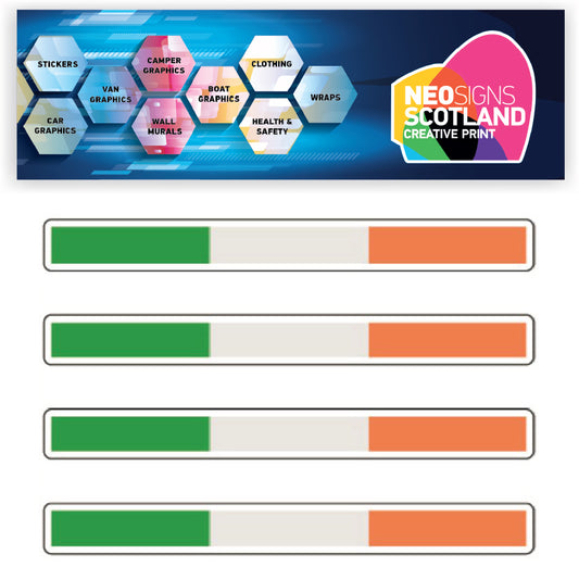 FSS05 Ireland Long Flags Stickers 124mm x 14mm
