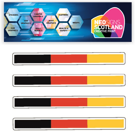 FSS06 Germany Long Flags Stickers 124mm x 14mm