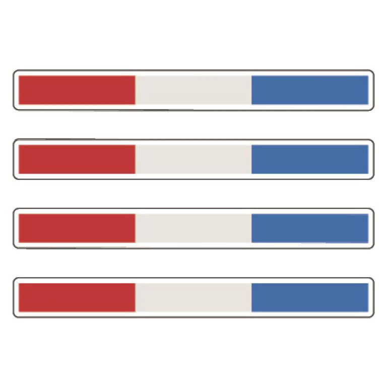 Long Flags Stickers 124mm x 14mm Choice of 14 FSS01-14