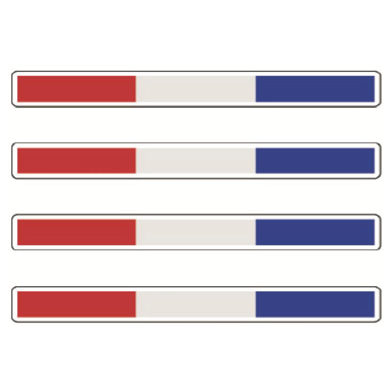 Long Flags Stickers 124mm x 14mm Choice of 14 FSS01-14