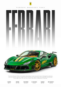 Ferrari Mansory F8XX Car Poster Printed | Premium Waterproof & Tear Resistant Full Colour Posters