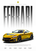 Ferrari Mansory Roma Car Poster Printed | Premium Waterproof & Tear Resistant Full Colour Posters