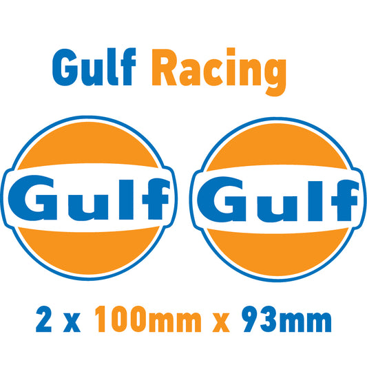 Gulf Racing stickers x2 laminated for Porsche