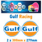 Gulf Racing stickers x2 laminated for Porsche