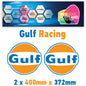 Gulf Racing stickers x2 laminated for Porsche