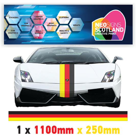 GR1.1/250x1 German Bonnet Stripe 1100mm x 250mm for Porsche