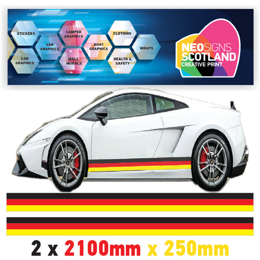 GR2.1/250x2 German Side Stripe 2100mm x 250mm for Porsche