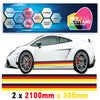 GR2.1 German Racing Side stripe 2x2.1m (2100mm) Long laminated for Renault Peugeot Citroen sticker graphics various widths available
